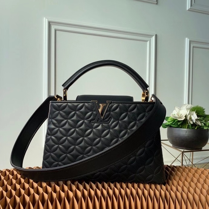 Louis Vuitton CAPUCINES MM Handbag M55366 Black